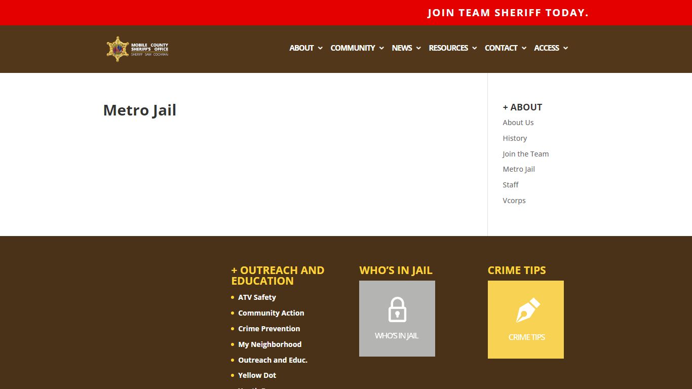 Metro Jail | Mobile County Sheriff's Office